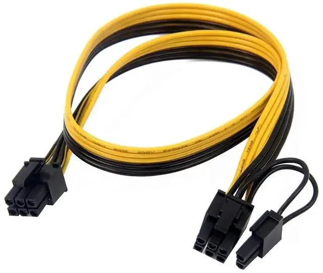 Alt view image 3 of 6 - Vszerda 6 Pack 70cm PCIe 6Pin to 6+2 Pin GPU Power Cable, PCI Express 6/8 Pin Converter Cord for BTC Mining Rigs & Server Graphics Cards