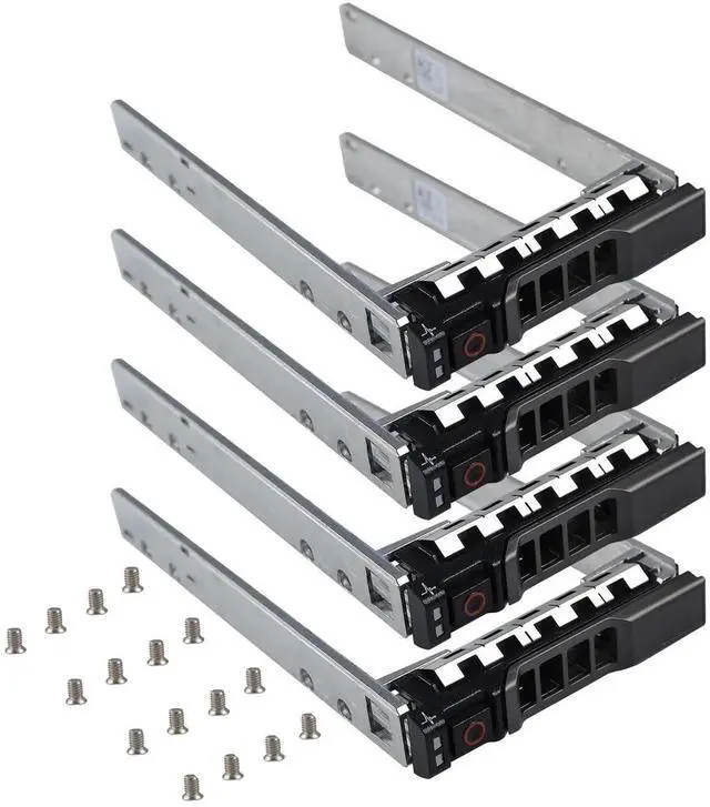 Main image of Vszerda 4 Pack 2.5 Inch SFF Hard Drive Tray Caddy G176J 0G176J SAS SATA SSD HDD Hot Swap Carrier Compatible with Dell PowerEdge R720 R630 R730 R830 R930 T430 T440 T640 R720XD Server
