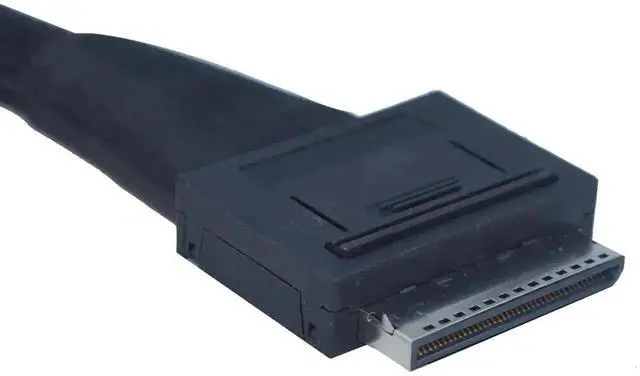 Alt view image 2 of 5 - 50cm / 1.6ft PCIe 4.0 OCuLink SFF-8611 8X to Dual SFF-8639 U.2 NVMe SSD Breakout Cable with Independent 15Pin SATA Power Lines, Internal High-Speed Storage Wire for Motherboard & 2.5 U.2 Drives