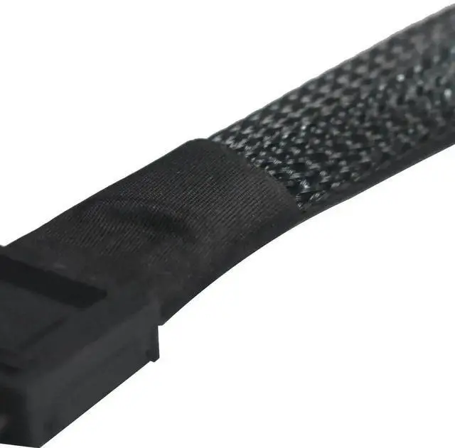Alt view image 5 of 5 - 50cm / 1.6ft PCIe 4.0 OCuLink SFF-8611 8X to Dual SFF-8639 U.2 NVMe SSD Breakout Cable with Independent 15Pin SATA Power Lines, Internal High-Speed Storage Wire for Motherboard & 2.5 U.2 Drives