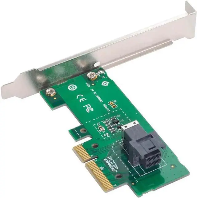 Alt view image 2 of 5 - Vszerda PCIe 3.0/4.0 x4 to SFF-8643 Mini SAS HD Adapter Card with SFF-8643 to SFF-8639 U.2 NVMe Cable, Motherboard Storage Expansion Kit for 2.5 U.2 PCIe NVMe SSD