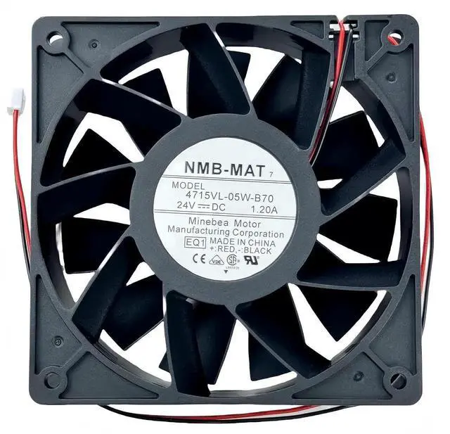 Alt view image 7 of 7 - Vszerda NMB-MAT 4715VL-05W-B70 12038 Axial Fan DC 24V 1.20A 2-Wire Industrial Cooling Fan for Inverter