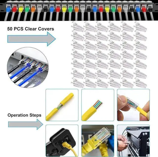 Alt view image 4 of 6 - Vszerda RJ45 RJ12 RJ11 Crimping Tool Kit with Cable Tester, 8P/6P/4P Multi-Function Network Crimper Stripper Cutter for Cat5 Cat6 Ethernet Cable, Household DIY Network Repair Set, Black