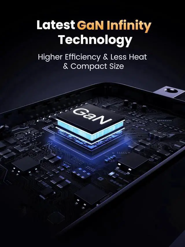 Alt view image 3 of 7 - Vszerda Nexode 65W GaN 3-Port USB-C Wall Charger PD Fast Charging Power Adapter for iPhone 17/16/15, Galaxy S25/S24, Pixel 10/9, MacBook Pro/Air, iPad & Steam Deck