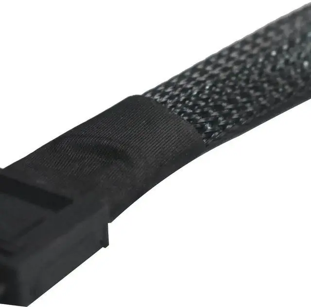 Alt view image 3 of 5 - Vszerda PCIe 4.0 OCuLink SFF-8611 8X to Dual SFF-8639 U.2 NVMe SSD Cable with 15Pin SATA Power, 1.6ft (50cm) Active Storage Cable