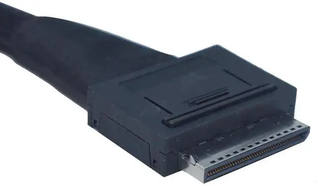 Alt view image 4 of 5 - Vszerda PCIe 4.0 OCuLink SFF-8611 8X to Dual SFF-8639 U.2 NVMe SSD Cable with 15Pin SATA Power, 1.6ft (50cm) Active Storage Cable