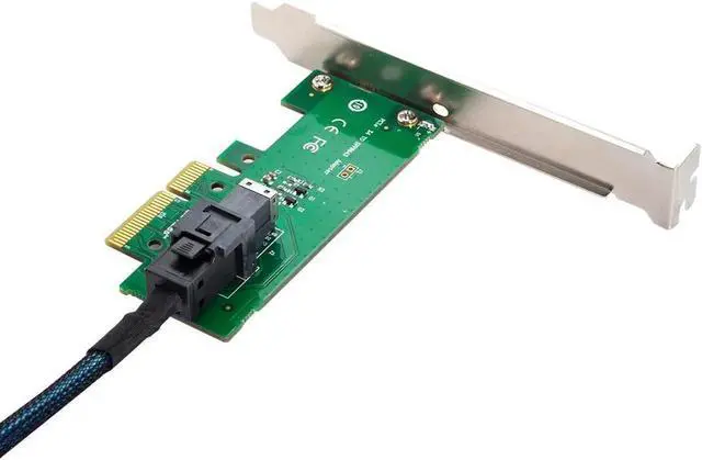 Alt view image 3 of 5 - Vszerda PCIe 3.0 4.0 x4 to 36Pin SFF-8643 Adapter Card with SFF-8643 to U.2 SFF-8639 NVMe SSD Cable, Compatible with ASUS MSI Gigabyte ASRock Motherboard, 2.5" U.2 NVMe Storage Expansion Card
