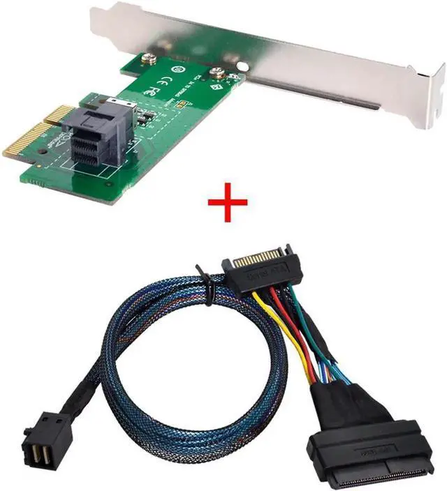 Main image of Vszerda PCIe 3.0 4.0 x4 to 36Pin SFF-8643 Adapter Card with SFF-8643 to U.2 SFF-8639 NVMe SSD Cable, Compatible with ASUS MSI Gigabyte ASRock Motherboard, 2.5" U.2 NVMe Storage Expansion Card