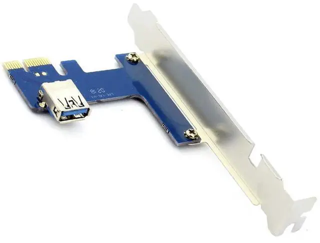 Alt view image 7 of 7 - Vszerda PCIe 1X to 3 PCIe 1X Slots Riser Card, Mini ITX External 3-Port PCIe Port Multiplier Adapter