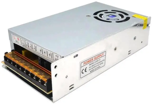 Main image of Vszerda 12V 20A 240W Universal Regulated Switching Power Supply, AC-DC Constant Voltage Transformer Driver for LED Strips, CCTV Cameras, Radio, Mini PC & Electronic DIY Projects