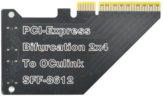 Alt view image 2 of 5 - Vszerda PCIe 4.0 X8 to Oculink SFF-8611 SFF-8612 Adapter Card, External eGPU Dock Graphics Card Converter Compatible with NVMe SSD