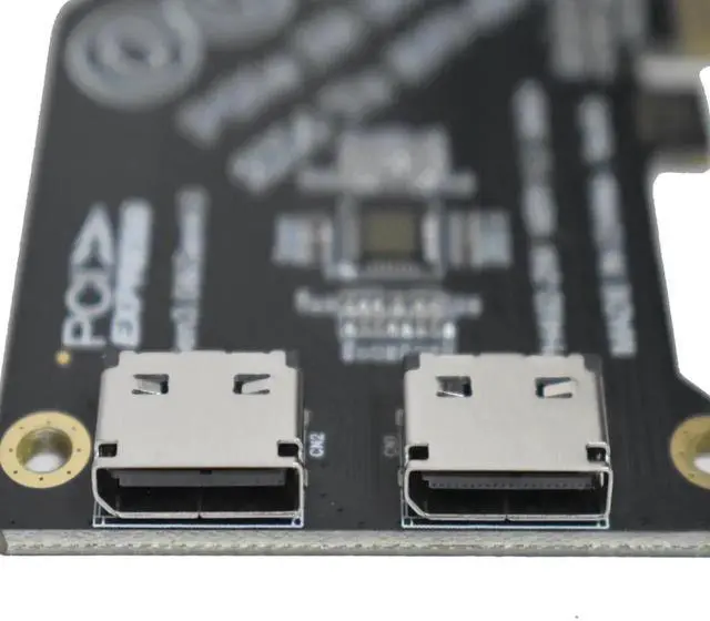 Alt view image 3 of 5 - Vszerda PCIe 4.0 X8 to Oculink SFF-8611 SFF-8612 Adapter Card, External eGPU Dock Graphics Card Converter Compatible with NVMe SSD