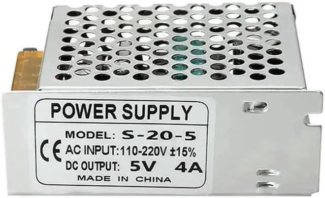 Alt view image 6 of 6 - Vszerda AC 110-220V to DC 5V 4A 20W Switching Power Supply LED Driver Transformer for LED Strip Lights