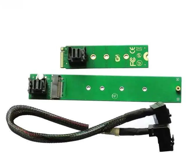 Alt view image 3 of 3 - M.2 NVMe M-Key SSD Conversion Riser Card, Convert 2242/2260/2280 Drives to 22110 Form Factor, SFF-8643 MiniSAS HD Interface PCIe 3.0/4.0 NGFF Adapter Extension Cable for Server & Desktop Storage Expan