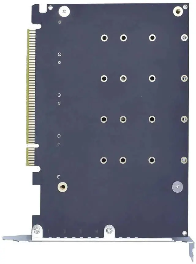 Alt view image 7 of 7 - Vszerda PCIe 4.0 x16 4-Port M.2 NVMe Expansion Card with Ultra Quiet DC Brushless Cooling Fan, M Key M.2 SSD Adapter Supports2230/2242/2260/2280 NVMe Drives for Desktop Workstation NAS Storage Upgrade