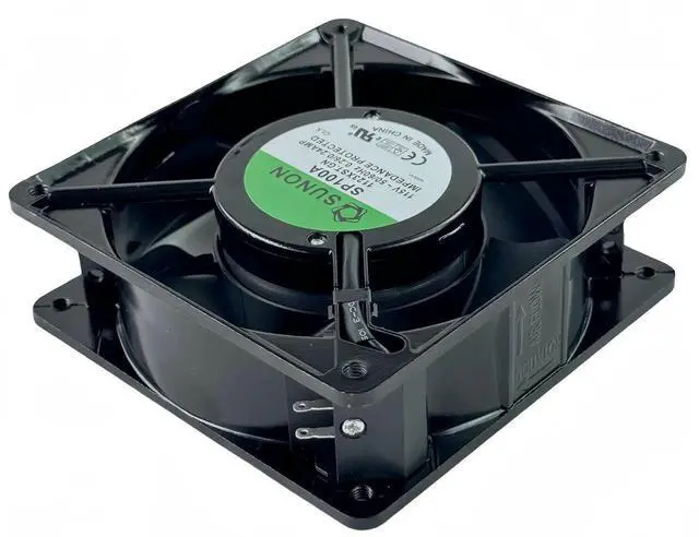 Alt view image 3 of 7 - Vszerda Sunon SP100A-1123XST.GN 12038 AC Axial Cooling Fan 115V 0.26/0.24A 50/60Hz 1800RPM 50dB 2-Pin Cabinet Fan