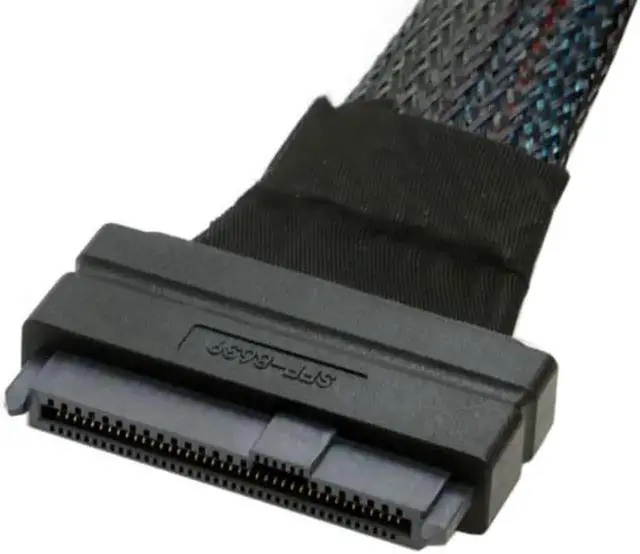 Alt view image 2 of 4 - Vszerda 50cm U.2 SFF-8639 68Pin Male to Female Extension Cable, NVMe PCIe U2 SSD High-Speed Data Extension Cord for Server Storage