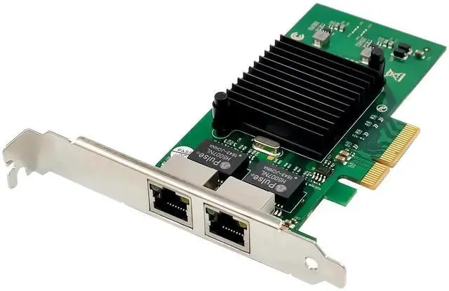 Alt view image 4 of 7 - Vszerda Dual-Port PCIe X4 Gigabit NIC, Intel 82576 Chip Dual RJ45 Ethernet Adapter Support PXE & SR-IOV, Low Profile Bracket for Server PC