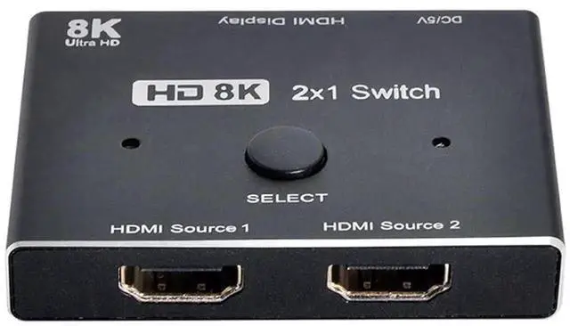 Alt view image 6 of 7 - Vszerda 2-In-1-Out HDMI 2.1 8K KVM Switch Hub, 8K@60Hz & 4K@60Hz SST, HDCP Compliant, 3 HDMI 2.1 Cables Included
