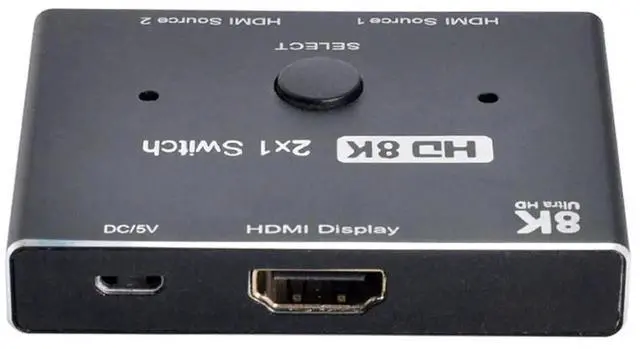 Alt view image 3 of 7 - Vszerda 2-In-1-Out HDMI 2.1 8K KVM Switch Hub, 8K@60Hz & 4K@60Hz SST, HDCP Compliant, 3 HDMI 2.1 Cables Included