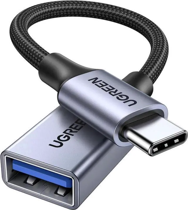 Main image of Vszerda USB-C to USB 3.0 Adapter, 5Gbps OTG Converter, Nylon Braided & Aluminum Alloy, Type C Male to USB A Female, Blue, Compatible with iPhone 15 Series, MacBook, iPad Pro, Galaxy S24