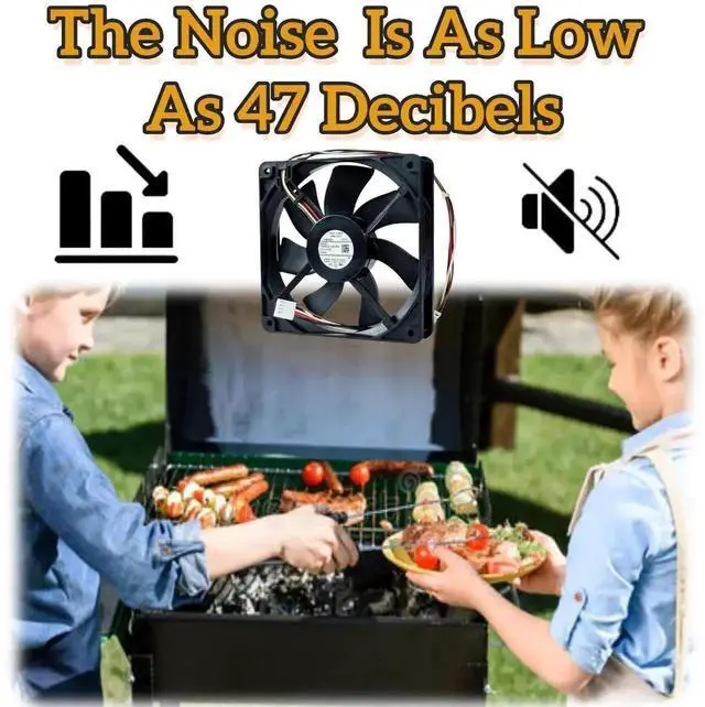 Alt view image 2 of 7 - Vszerda 11925SA-12R-BU KIT0411 Induction Fan Motor, 12V DC 0.86A 5.51 Inch Replacement Fan Compatible with Traeger D2 Pro 575 780, Ironwood 650 885, Silverton 620 810 Pellet Grills, Easy Install