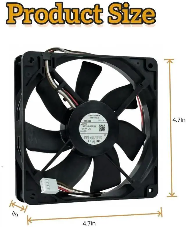 Alt view image 4 of 7 - Vszerda 11925SA-12R-BU KIT0411 Induction Fan Motor, 12V DC 0.86A 5.51 Inch Replacement Fan Compatible with Traeger D2 Pro 575 780, Ironwood 650 885, Silverton 620 810 Pellet Grills, Easy Install