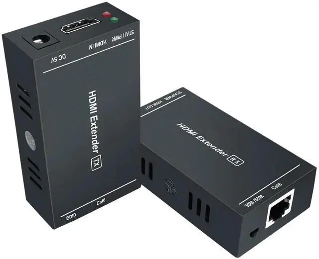 Main image of Vszerda 164Ft/50M HDMI Over Ethernet Extender, Uncompressed 1080P@60Hz 3D HDMI Extender via Single Cat5e/Cat6/Cat7 Cable with EDID & POC, Transmitter + Receiver Kit