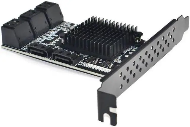 Alt view image 3 of 5 - Vszerda 8-Port SATA III PCIe 2.0 x1 Controller Card, 6Gbps SATA Expansion Adapter with Low Profile Bracket, Compatible with Windows 10