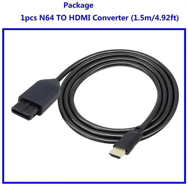 Alt view image 7 of 7 - Vszerda N64 to HDMI Converter Adapter All-in-One HDMI Link Cable Conversion with S-Video Signal Output (Better Than AV Video Quality), for N64 Converter for Gamecube/64/SNES/SFC(1.5m /4.92FT