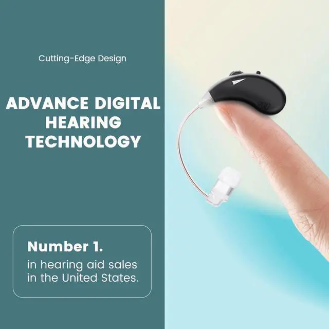 Alt view image 5 of 7 - Jinghao Hearing Aids for Seniors with Noise Cancelling Rechargeable Noise Reduction, Volume Adjustment, BTE Easy to Operate,Lightweight&comfortable,A pair Hearing Amplifier