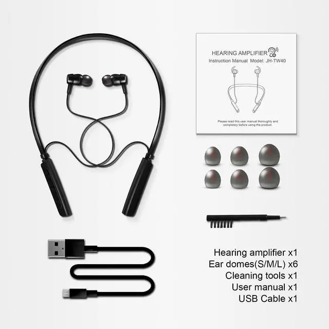 Alt view image 5 of 7 - Jinghao-TW40 Hearing Amplifier  Easy-to-Use, Neckband, Sports oriented, Comfortable, and Powerful Sound Enhancement for Daily Life,30 day no reason return, suitable for elderly Americans