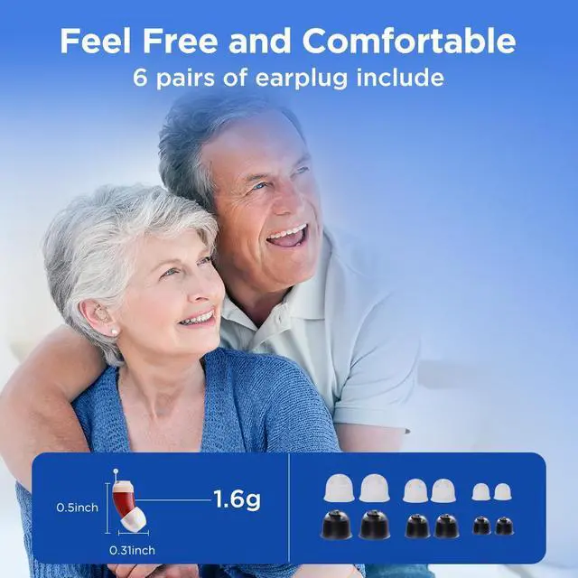 Alt view image 4 of 7 - JINGHAO A17BT Digital Hearing Aid - 16-Ch Noise Reduction, 108dB Output, 14H Battery, 6 Ear Tips, Rechargeable, Invisible CIC/BTE, 6 Volume Modes,Stylish & Invisible,,Perfect for Seniors