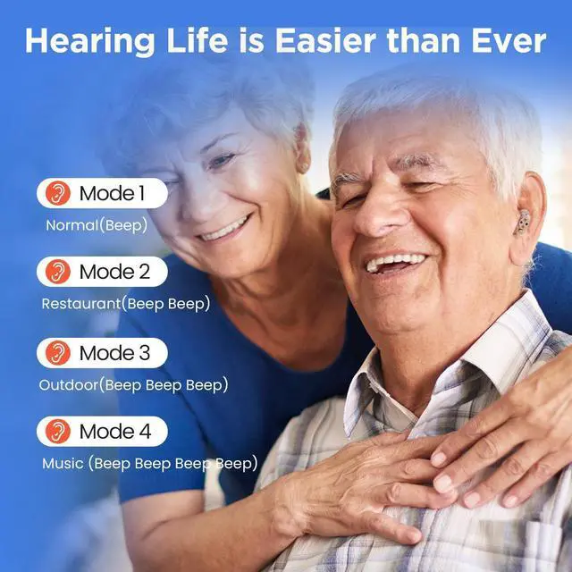 Alt view image 5 of 7 - JINGHAO A17BT Digital Hearing Aid - 16-Ch Noise Reduction, 108dB Output, 14H Battery, 6 Ear Tips, Rechargeable, Invisible CIC/BTE, 6 Volume Modes,Stylish & Invisible,,Perfect for Seniors
