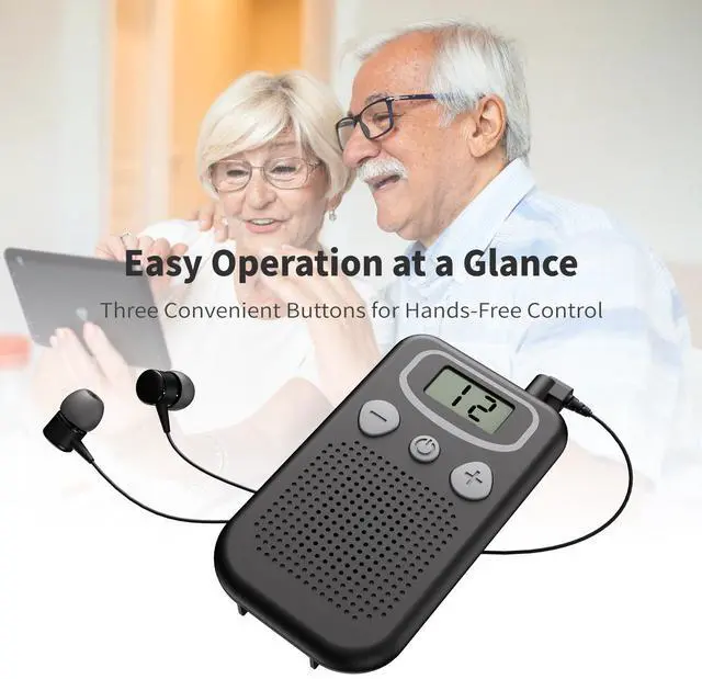 Alt view image 6 of 7 - Jinghao Digital Hearing Aid for Seniors - 16 Volume Levels, Lightweight, Clip-On Design, Easy Operation, Long Battery Life, Perfect Gift for Elderly