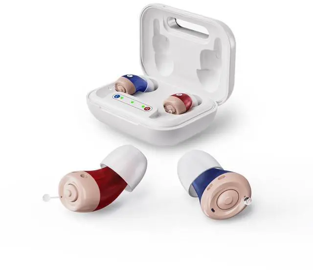 Main image of Jinghao Mini Rechargeable Hearing Aids Portable charging 16H Battery, 60H Case, Invisible & Comfort&Fashion ITE Fit for US Mild-Moderate Hearing Loss Hearing Amplifiers