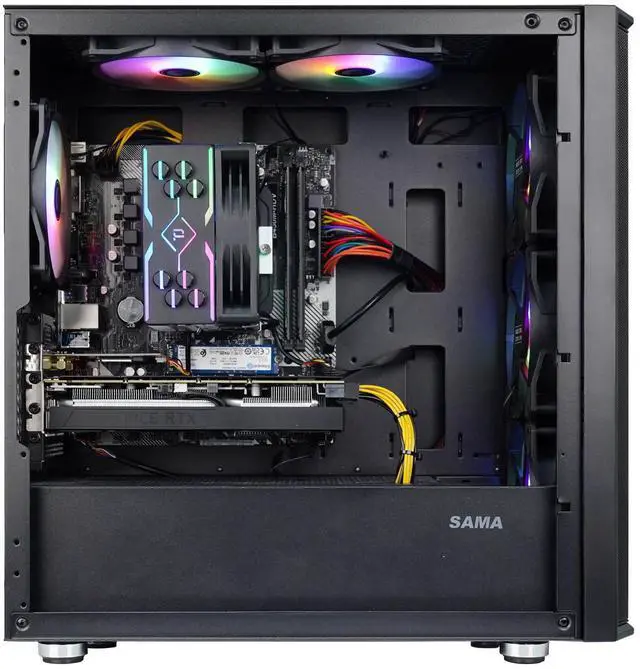 Alt view image 3 of 7 - AODUGaming Desktop-Windows11-AMD Ryzen 7 5700X 3.4GHz to 4.6GHZ-GeForce RTX3060-DDR4 32GB 3200MHz RMA-1TB M.2 NVMe SSD-850W psu,Desktop Air coole Prebuilt Gaming PC
