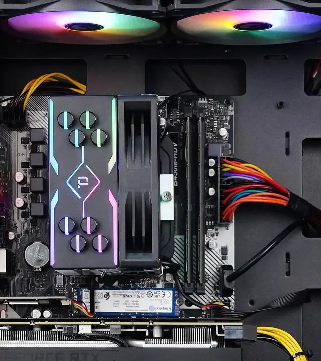 Alt view image 6 of 7 - AODUGaming Desktop-Windows11-AMD Ryzen 7 5700X 3.4GHz to 4.6GHZ-GeForce RTX3060-DDR4 32GB 3200MHz RMA-1TB M.2 NVMe SSD-850W psu,Desktop Air coole Prebuilt Gaming PC