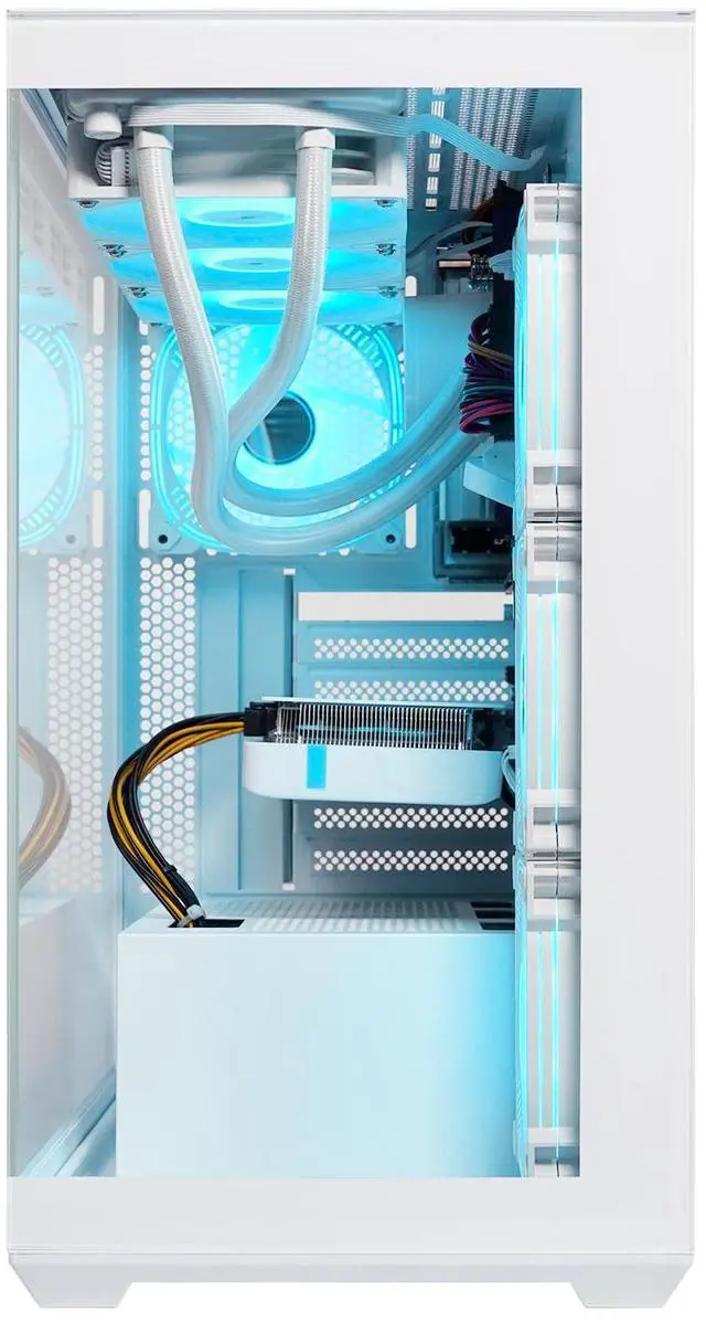 Alt view image 3 of 7 - AODU Gaming Desktop PC-Windows11-Intel i7 14700F 2.1 GHz (5.3GHz Turbo)-GeForce RTX 5060 Ti 16G OC -DDR5 32GB 6000MHz RMA-1TB M.2 NVMe SSD-800W PSU-panoramic PC case WiFi6 RGB White Prebuilt Gaming PC