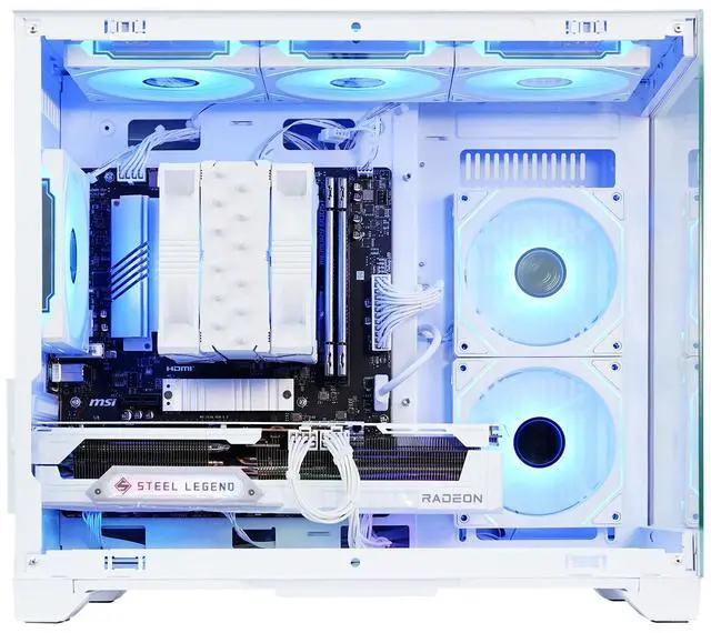 Alt view image 2 of 7 - AODU Gaming Desktop PC-Windows11-AMD Ryzen 7 7800X3D -AMD Radeon RX 9070XT 16GB - C38 DDR5 32GB 6800MHz RMA-1TB M.2 NVMe SSD-850W PSU-panoramic PC case WiFi6 RGB Sync Gaming PC