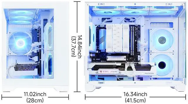 Alt view image 6 of 7 - AODU Gaming Desktop PC-Windows11-AMD Ryzen 7 7800X3D -AMD Radeon RX 9070XT 16GB - C38 DDR5 32GB 6800MHz RMA-1TB M.2 NVMe SSD-850W PSU-panoramic PC case WiFi6 RGB Sync Gaming PC