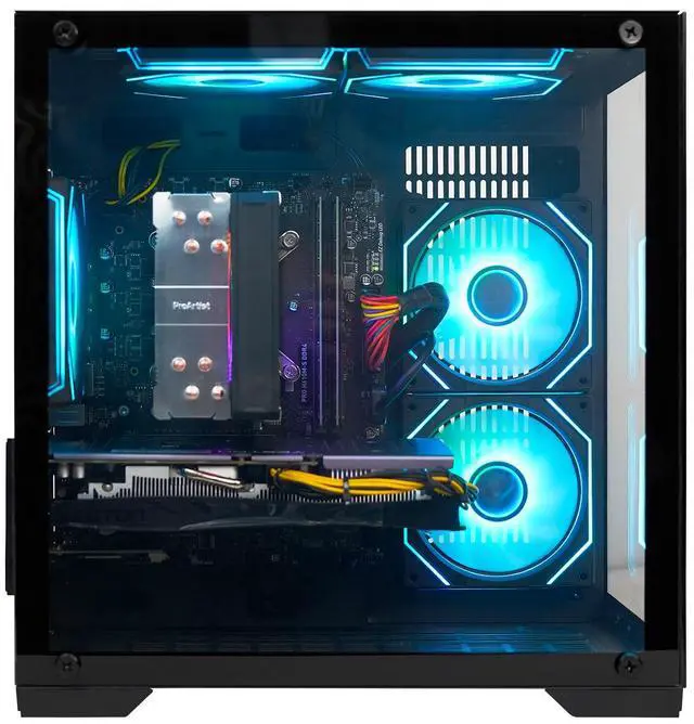 Alt view image 2 of 7 - AODU Gaming Desktop PC-Windows11-Intel Core i5-12400F - Core i5 12th -Intel ARC B580 12GB - DDR4 16GB 3200MHz RMA-1TB M.2 NVMe SSD-800W PSU-panoramic PC case WiFi6 RGB Sync Gaming PC