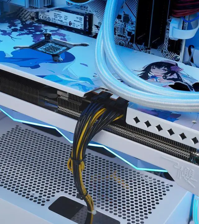 Alt view image 6 of 7 - AODU Gaming Desktop-Windows11-Ryzen 7 5700X 3.4GHz to 4.6GHZ-GeForce RTX 3080-DDR4-32GB 3200MHz RMA-1TB M.2 NVMe SSD-800W psu iquid-Cooled,white pc build Prebuilt white Gaming PC