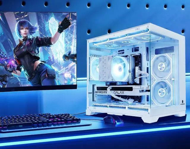 Alt view image 7 of 7 - AODU Gaming Desktop PC-Windows11-AMD RYZEN 5 3600 3.5GHz (4.2GHz Turbo)-GeForce RTX 4060 OC 8G -DDR4 16GB 3200MHz RMA-512G M.2 NVMe SSD-650W PSU-panoramic PC case WiFi6 RGB Sync Gaming PC