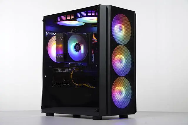 Alt view image 2 of 7 - AODU Gaming Desktop-Windows11-AMD Ryzen 5 5600GT 3.4GHz to 4.6GHZ Vega Graphics 7,16GB(8G*2) DDR4 3200MHz,NVME M.2 1TB SSD, Win 11 Ready, Gamer Desktop Computer,Desktop Air coole Prebuilt Gaming PC