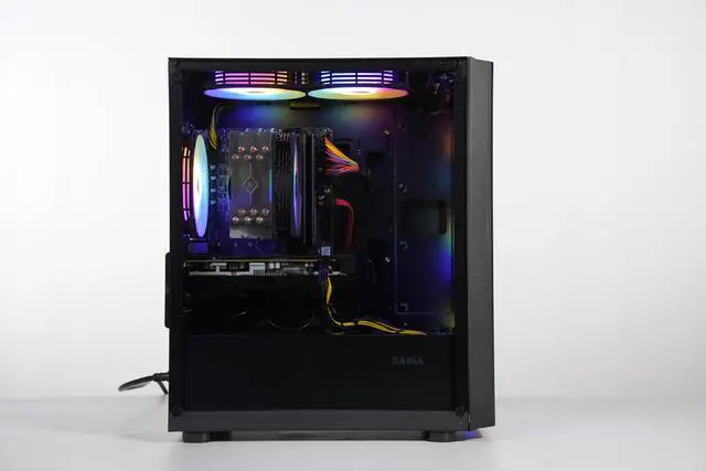 Alt view image 5 of 7 - AODU Gaming Desktop-Windows11-AMD Ryzen 5 5600GT 3.4GHz to 4.6GHZ Vega Graphics 7,16GB(8G*2) DDR4 3200MHz,NVME M.2 1TB SSD, Win 11 Ready, Gamer Desktop Computer,Desktop Air coole Prebuilt Gaming PC