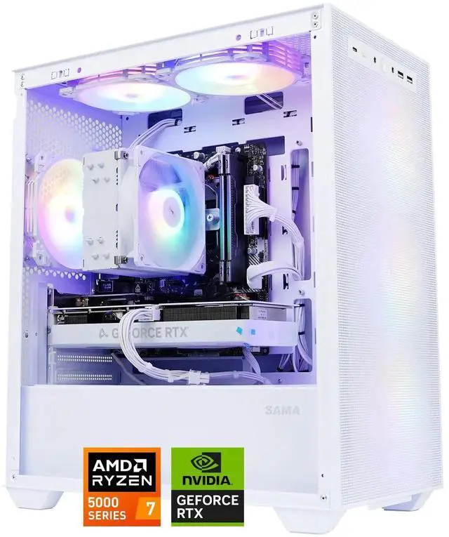 AODUGaming Desktop-Windows11-AMD Ryzen 7 5700X 3.4GHz to 4.6GHZ-GeForce RTX5060-DDR4 32GB 3200MHz RMA-1TB M.2 NVMe SSD-600W psu,Desktop Air coole Prebuilt Gaming PC