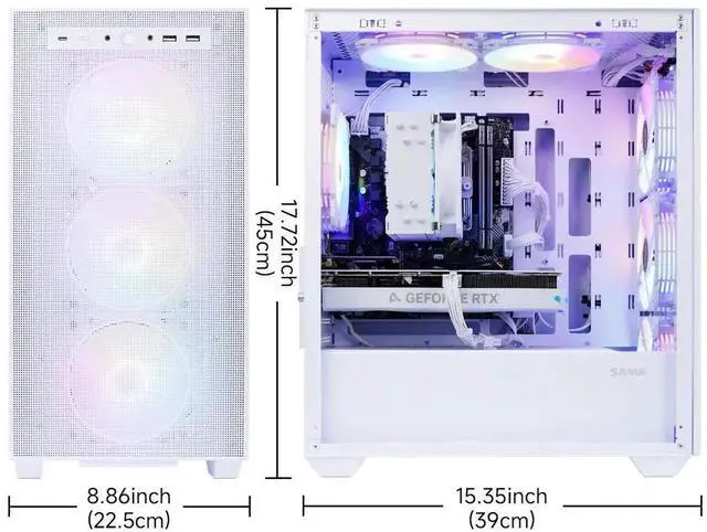 Alt view image 6 of 6 - AODUGaming Desktop-Windows11-AMD Ryzen 7 5700X 3.4GHz to 4.6GHZ-GeForce RTX5060-DDR4 32GB 3200MHz RMA-1TB M.2 NVMe SSD-600W psu,Desktop Air coole Prebuilt Gaming PC
