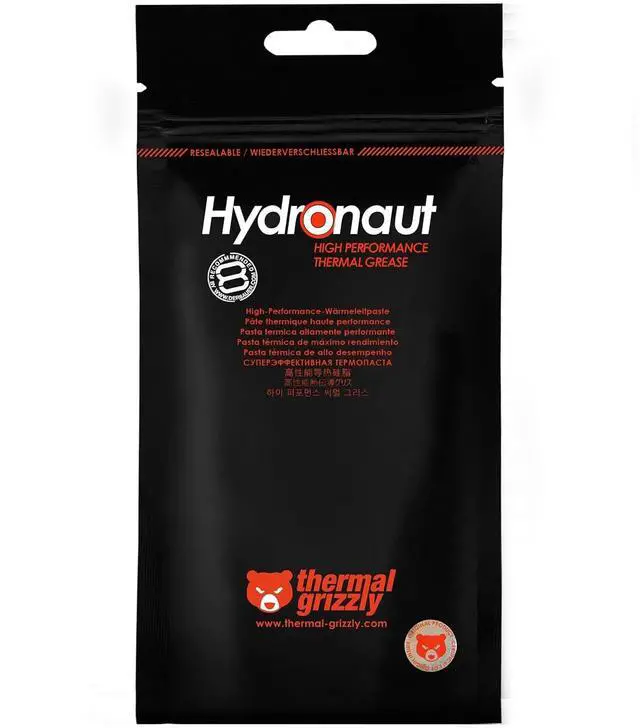 Alt view image 11 of 11 - Thermal Grizzly Hydronaut - Conductive, High Performance Thermal Paste - Extensive for air cooling systems, water cooling, for all heatsinks CPU and GPU 3.9g