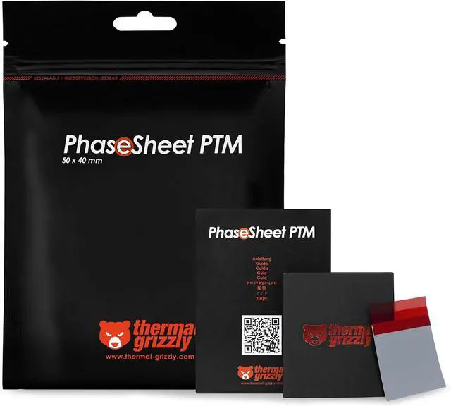 Alt view image 15 of 15 - Thermal Grizzly - Phase Sheet PTM (50x40mm)- High-Performance Thermal pad with Phase Change Material | Durable, not electrically Conductive | for CPU, GPU & Electronics Cooling